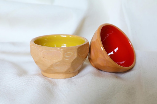 set of bowls with sauces